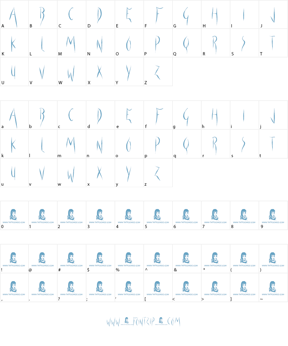 Forbid Nothing Font Character